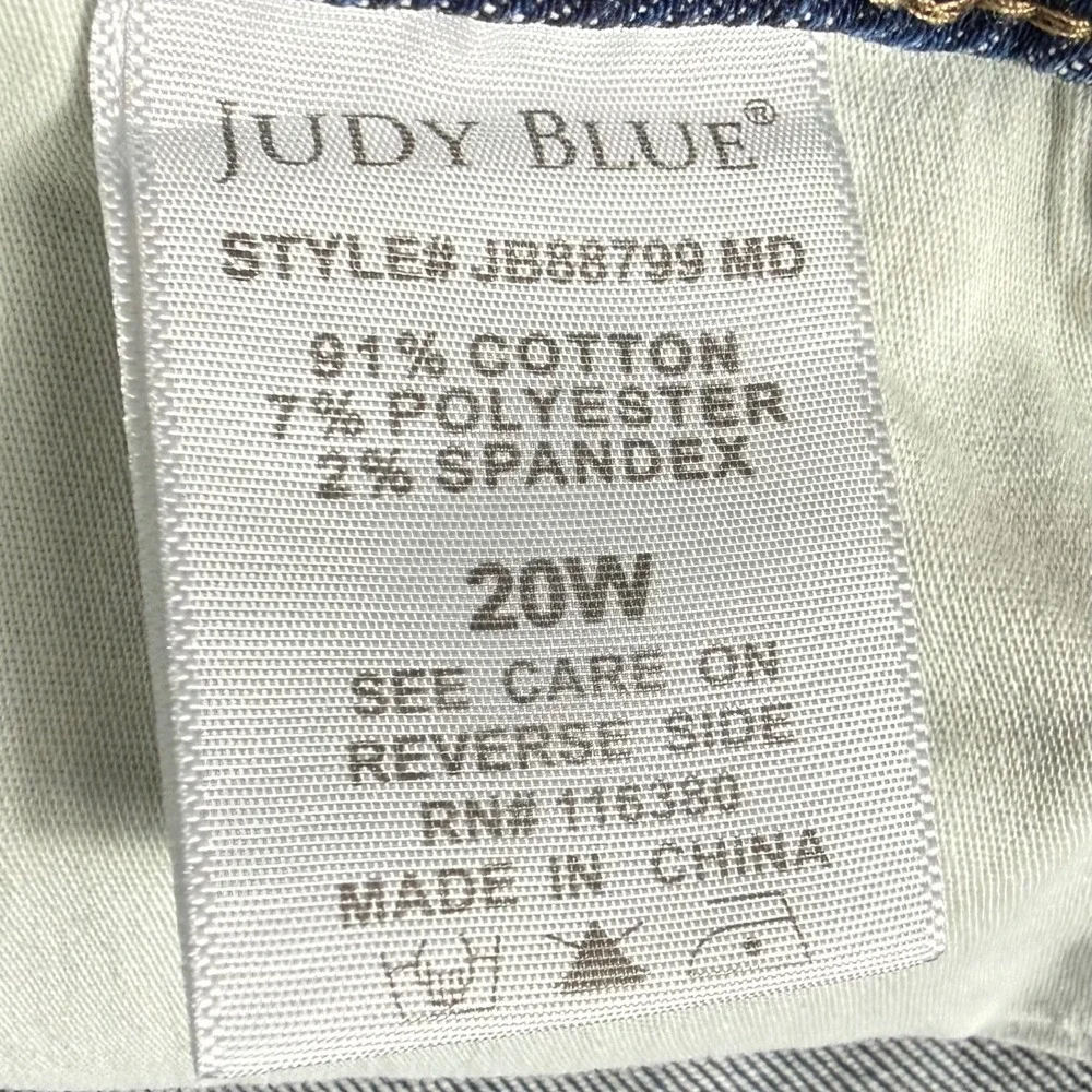 Judy Blue Skinny Jeans Womens‎ 20W High Rise Stretch JB88799MD Medium Wash Blue